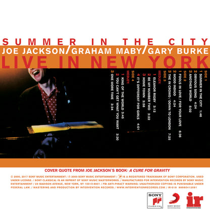 Joe Jackson "Summer In the City" 180G LP (SHIPPING NOW!)
